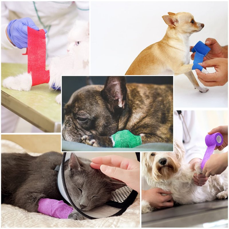 12pcs Self Adhesive Bandage Wraps, 1in 5 Yards, Multicolor