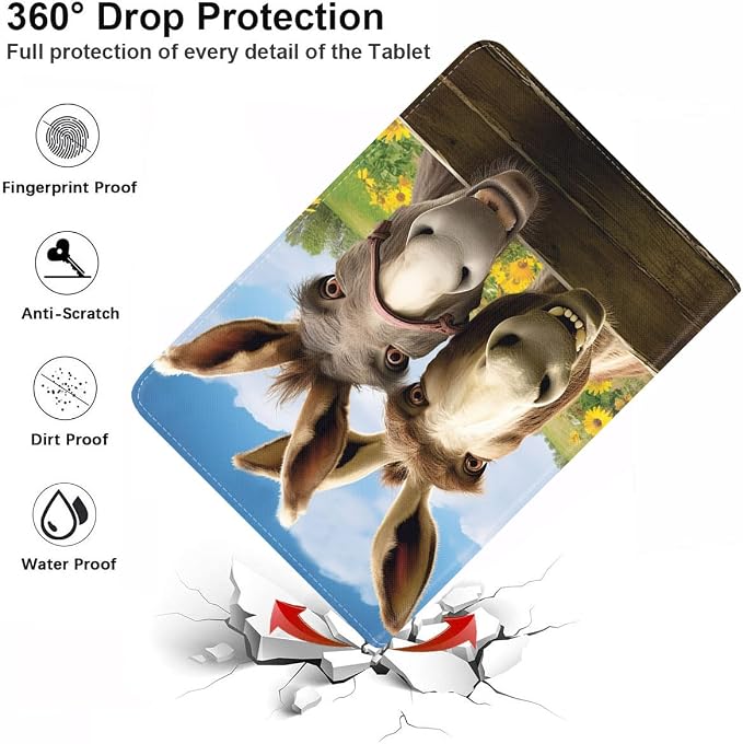 Case for Samsung Galaxy Tab S10 Lite/ S10 FE/ S9 FE 5G 10.9 Inch/ S9 11 Inch - Slim PU Leather Folding Stand Folio Cover with Auto Sleep/Wake - African American Girl