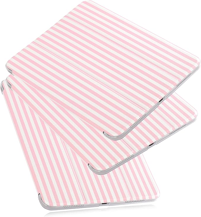 for iPad Air 11-inch M4 2026 M3 2025 M2 2024 iPad Air 5th 2022 / 4th Gen 2020 10.9-inch Slim Foldable Stand Hard PC Translucent Back Shell Smart Cover - [Auto Wake/Sleep]-Black Polka dots