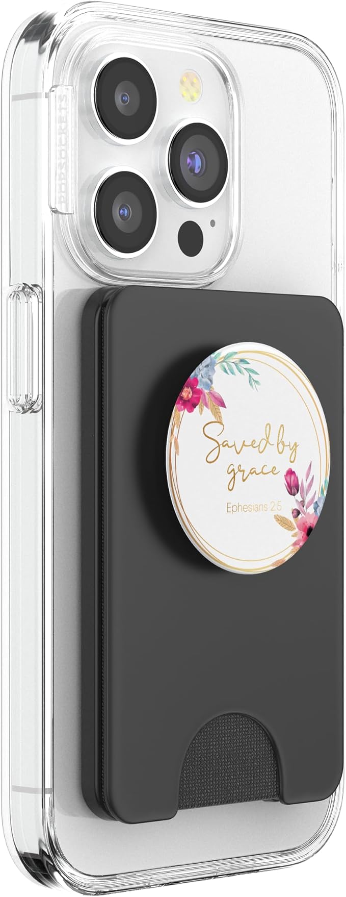 Saved by Grace Ephesians 2:5 Christina Bible Verse Gold PopSockets Adhesive PopGrip