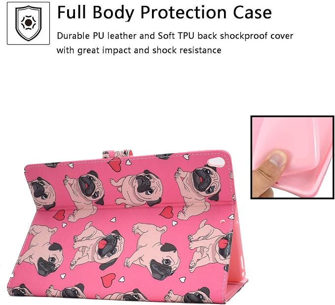 for Apple iPad 9th/8th/7th Generation 10.2 Inch Case 2021/2020/2019Smart PU Leather Folio Stand Magnetic Wallet with Card Pockets [Auto Wake/Sleep] Soft TPU Shockproof Cover Pink Beach Sea