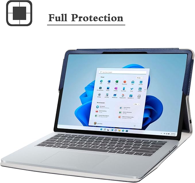LiuShan for Surface Laptop Studio CaseSurface Laptop Studio 2 CasePU Leather Slim Folding Stand Cover for 14.4 Microsoft Surface Laptop Studio/Microsoft Surface Laptop Studio 2 TabletBlack