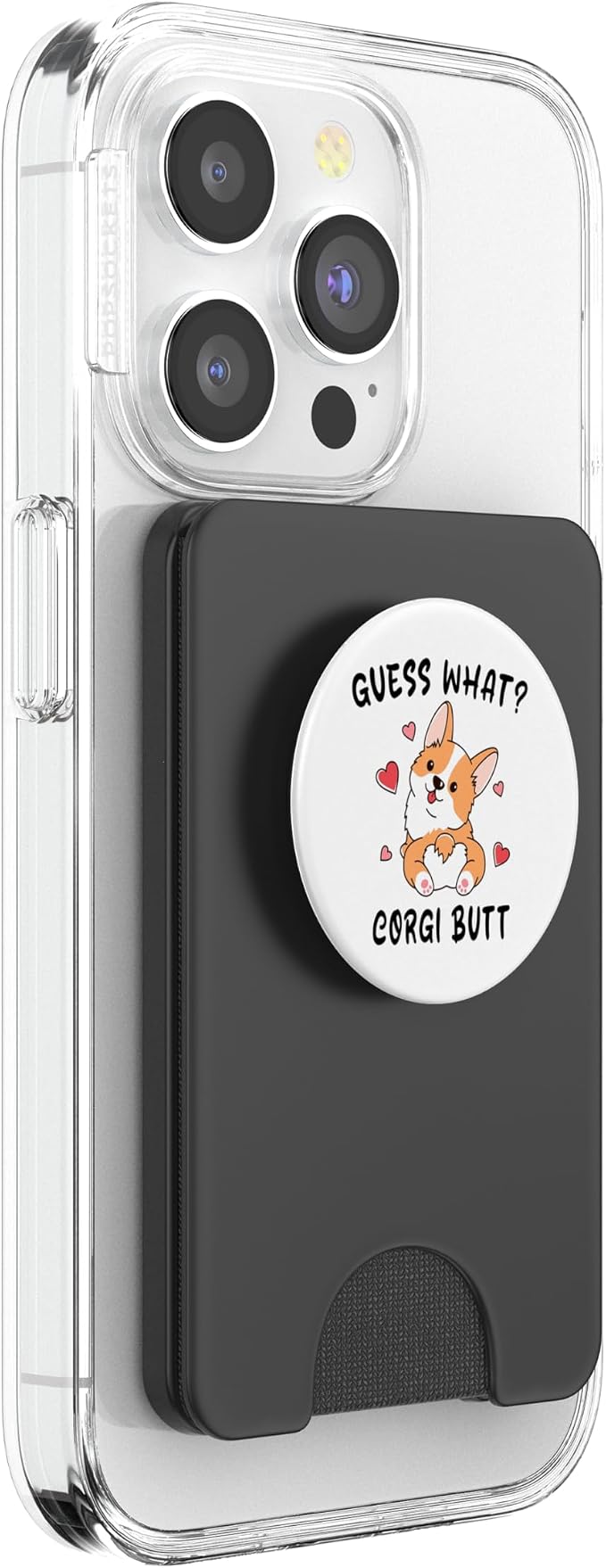 Funny Corgi Dog Lover Guess What Corgi Butt Pun Cute Puppy PopSockets Adhesive PopGrip