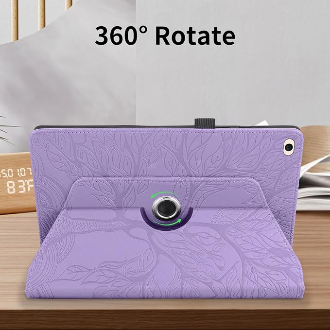 iPad Mini 5 Rotating Case iPad Mini 1/2/3/4/5th Generation Case PU Leather Folio Stand Cover Flip Shell with Pen Holder for Apple iPad Mini 7.9 inch- Black