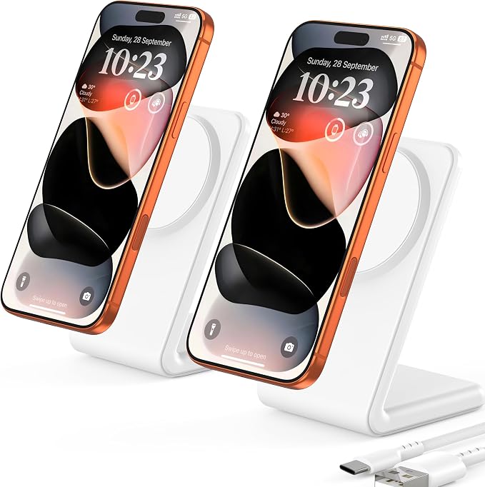 2Pack for MagSafe Charger- Magnetic Wireless Charger for iPhone 12-17Black | Fast Charging | Magnetic iPhone Charging | for iPhone Charger Stand