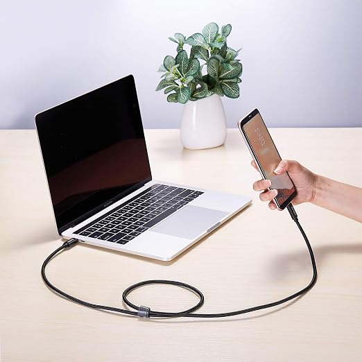 PRO Dual PD USB-C Compatible with Sonim XP5560 Bolt Data Cable Gen4 USB-C 4.1 Thunderbolt 3/4 at 100W +10Gbps Speeds +HDMI Power Delivery (1.2M/4Ft)