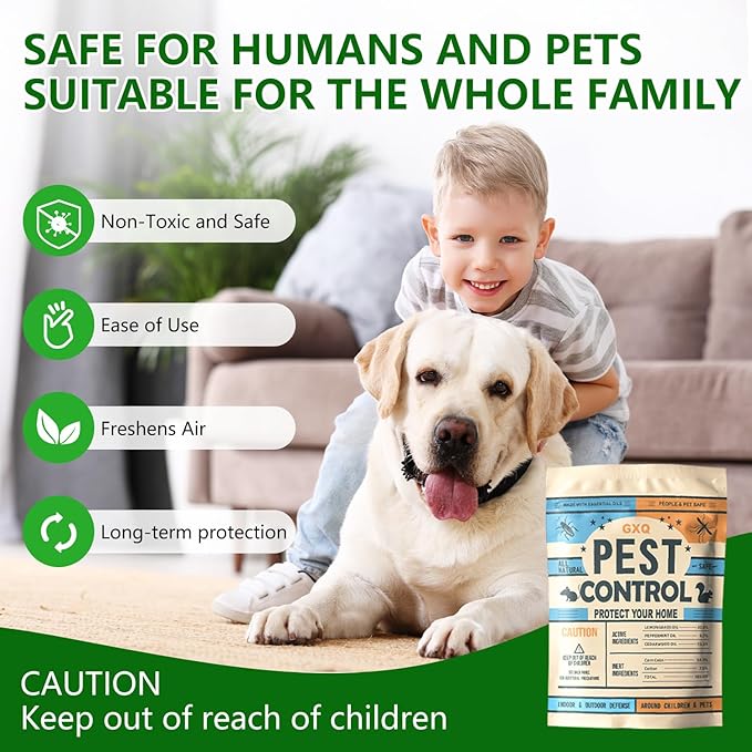Pest Control Pouches, Mosquito Repellent, Repellent for Mice.Rats. Ants. Cockroaches. Moths and Other pests, Peppermint Oil, Mouse Repellent,Rat Repellent for House (10p)