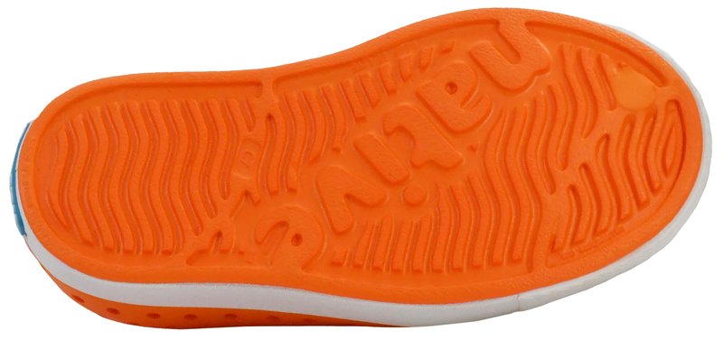 Native Shoes Unisex-Kids Jefferson Sneakers, Sunset Orange/Shell White, 6 Toddler