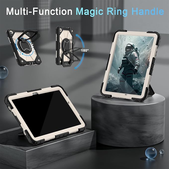 Auizotl Case for Samsung Galaxy Tab A11+/A9+ Plus 11 Inch with Screen Protector/Rotating Stand/Pen HolderMilitary Grade Shockproof Cover for Galaxy Tab A11 Plus /A9 Plus CasesBlack