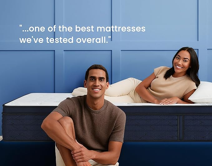 12 Inch Twin XL Mattress - Responsive Latex and Cooling Gel Hybrid Bed in a Box, Easy to Move for Dorms & Rentals, Zoned Support for Spinal Alignment, Medium Firm, CertiPUR-US Certified