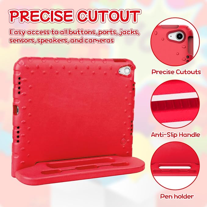 Case for iPad Pro 12.9 Case 2022/2021/2020/2018 with Pencil Holder &amp Hadle Stand Super Protection Kids Proof Cover for iPad Pro 12.9 inch 3rd/4th/5th/6th Generation Black