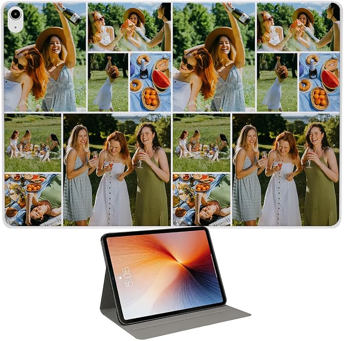 Custom Case for iPad Air 3rd Generation 2019 / iPad Pro 2017 10.5 inch Personalized Customized Picture Logo Text Name PU Leather Tablet Cover Premium Folio Flip Stand Case Auto Wake/Sleep