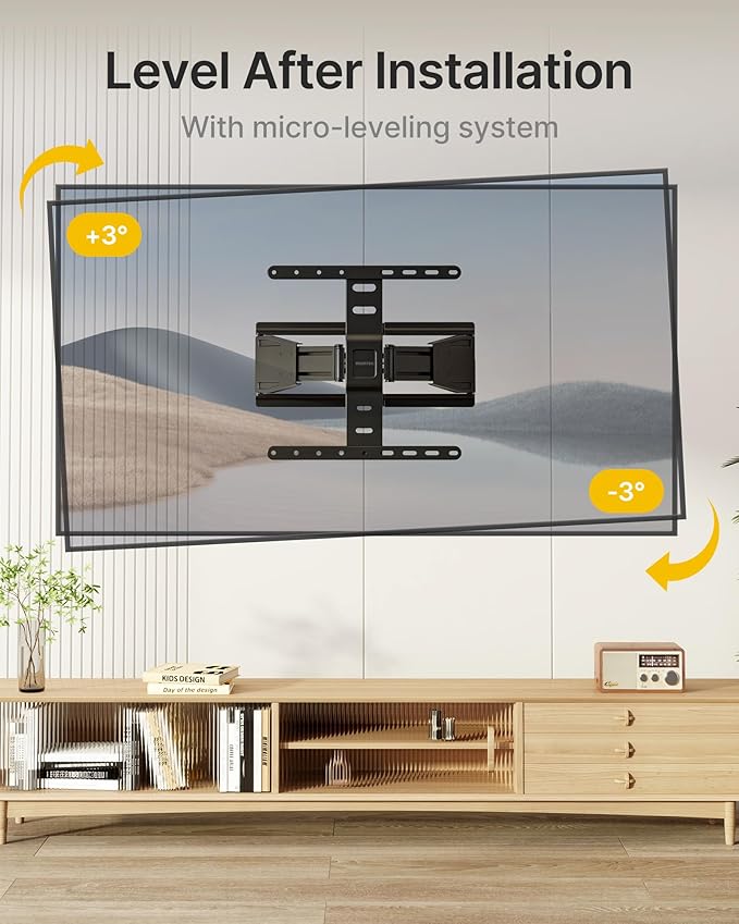 monTEK 0.77" Ultra Slim TV Wall Mount for 37-75 Inch TVs, Thin Low Profile Full Motion TV Wall Mount with Articulating Dual Arms, 4X Weight Tested, Max VESA 400x400mm, Fits 16/18" Studs