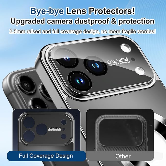 Magnetic Design for iPhone 16 CaseCompatible with MagSafe[Military Grade Drop Protection] Camera Lens Protector Cover Logo View Dust-Proof Matte Shockproof Protective CoverNavy Blue
