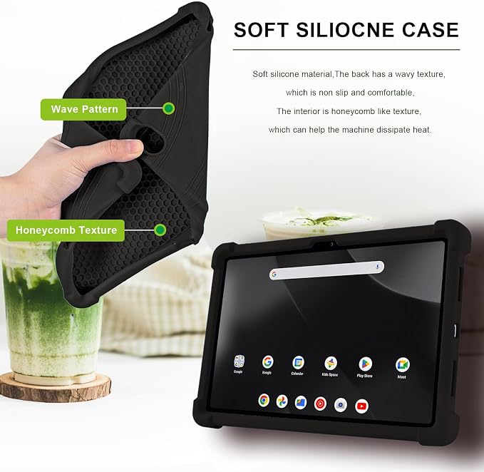 ATOOZ for Onn. 12.1 inch Tablet Pro Case 2024 (Model:100146663)Silicone Case for Onn 12.1 Tablet Pro with Stand (Black)