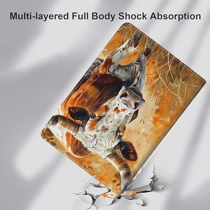 Case for iPad (A16) 11th Generation 11 Inch (2025) iPad 10th Generation 10.9 Inch (2022)，Slim Fit Foldable Standing Cover Case with Auto Sleep/Wake ，Moth Moon