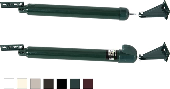 Touch 'n Hold Smooth Dual Door Closer System (Green) – Heavy-Duty - Touch-Button Hold Open Feature & Smooth Closing Motion - Storm & Security Door (Medium/Heavy Weight). New Door/Replace Old Unit