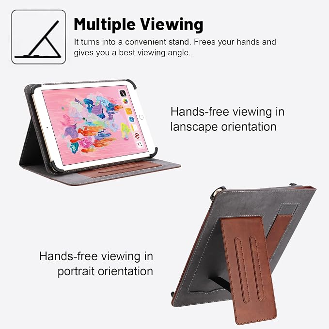 Dteck Universal Case (7.9 to 8.4) - Fold Stand Protective Flip Case for Apple iPad mini/Samsung Galaxy Tab 8.0 8.4 /Lenovo Tab 8 /onn. 100003561 8 Tablet Pro/Android Tablet 8 Inch (Blue Pink)