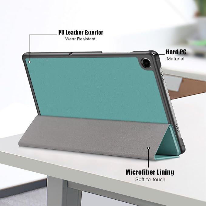 Gylint Folding Folio Stand Case for Galaxy Tab A11+ Plus/A9+ Plus 11 Inch Ultra-Thin PU Leather Smart Cover with Auto Wake/Sleep Black