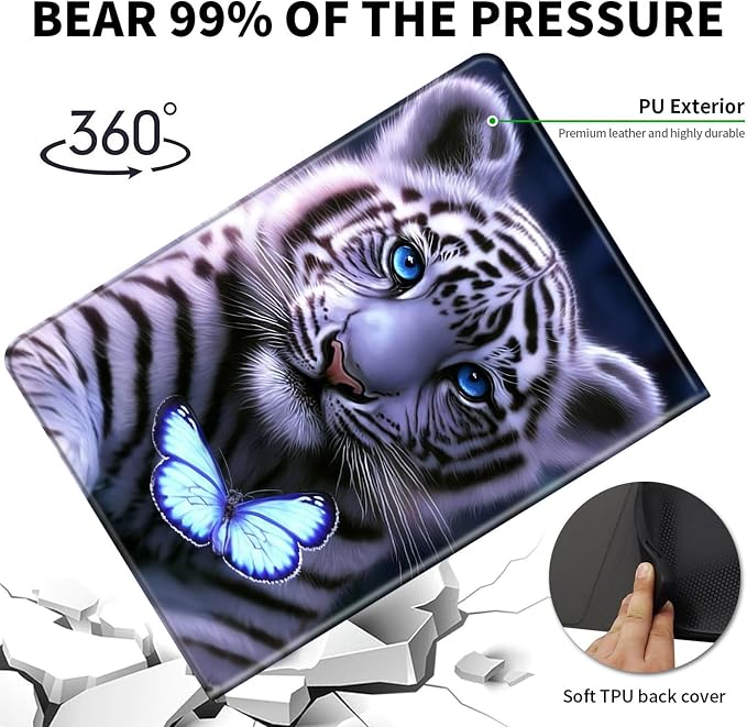 Case for Microsoft Surface Pro 11/10 / 9 13 InchPU Leather Cute Slim Folio Adjustable Stand Cover Case for Surface Pro 11th Edition AIAutumn Red Forest