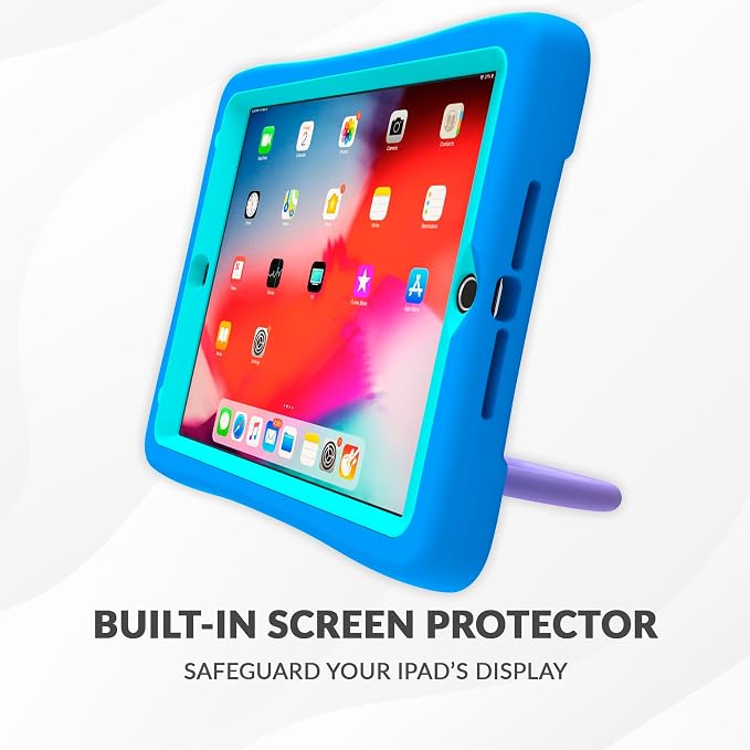 Cushy Kids Case for 2025 iPad 11th Gen A16 &amp 10th Gen 2022 10.9-inch - Built-in Screen Protector and Kickstand (1-Pack)