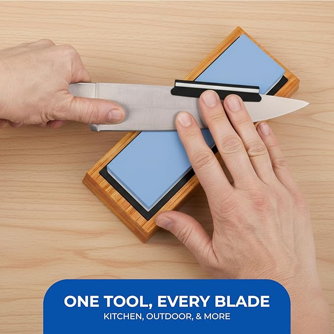 Sharp Pebble Whetstone Knife Sharpener – 1000/6000 Grit Sharpening Stone