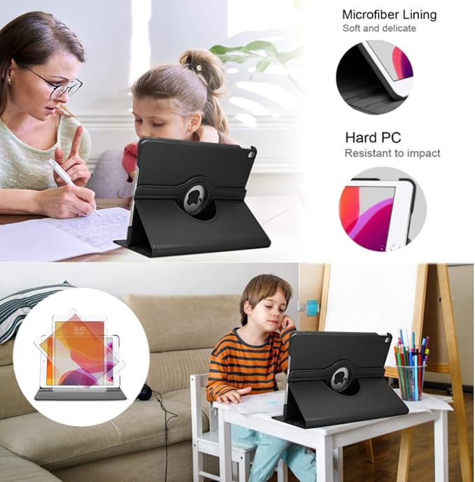 Case for ipad Cover 11inch 1st Generation 2018 Case Model A1980/A2013/A1934 / A1979 360 Degree Rotating Smart Leather Auto Sleep/Wake (Black)