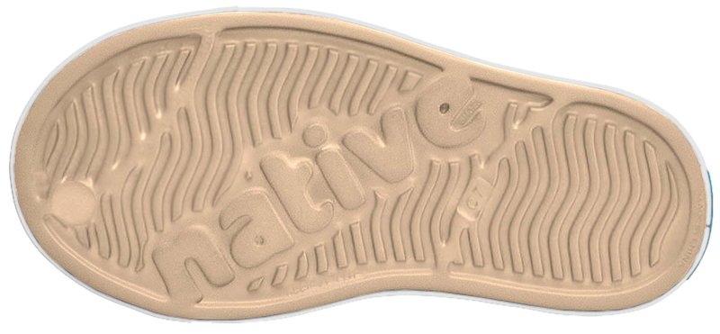 Native Shoes Unisex-Kids Jefferson Sneakers, Flax Tan/Shell White, 8 Toddler