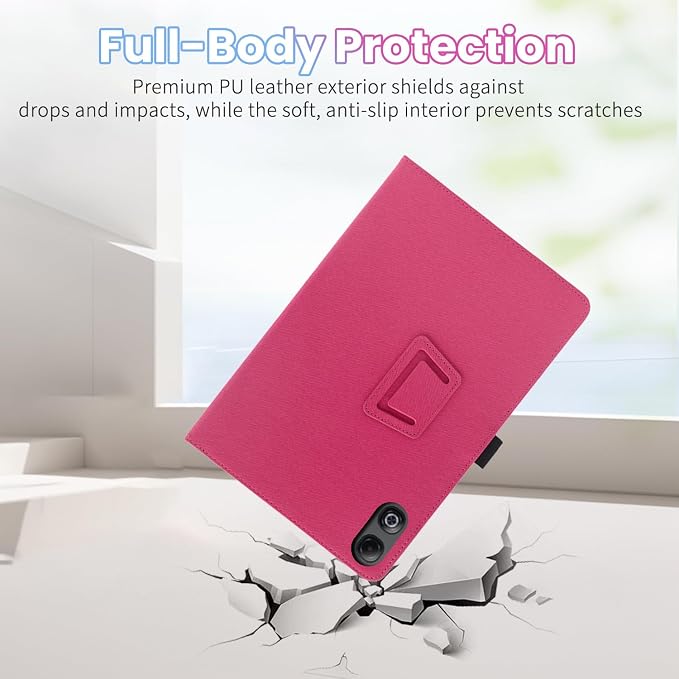 Case for DOOGEE Tab G6 Max 13.4-Inch TabletShockproof PU Leather Cover with Hand Strap Two-Fold StandCompatible with Tab G6 Max 13.4 Android Tablet (Black)