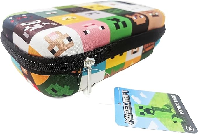 Minecraft Molded Pencil Case with Zipper Closure