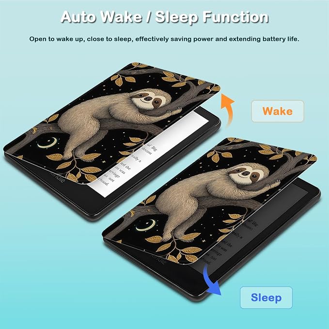 for 6 Kindle 2024 and 2022 (11th Generation) Case Slim Lightweight Smart Cover Case with Auto-Wake/Sleep for Kindle 2024Bald Eagle Flag