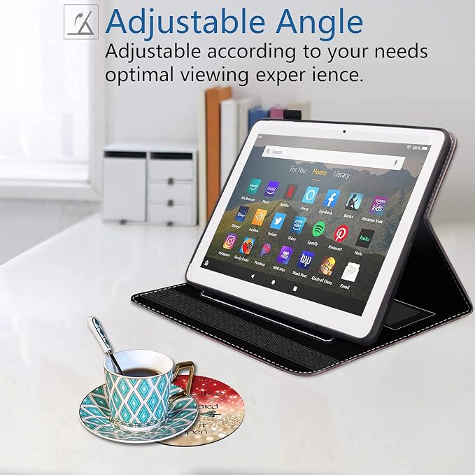 Case for All-New Amazon Kindle Fire HD 8/Fire HD 8 Plus Tablet (12th/10th Generation 2022/2020 Release) - Premium PU Leather Cover with Auto Sleep Wake Bible Verse Jeremiah 29:11