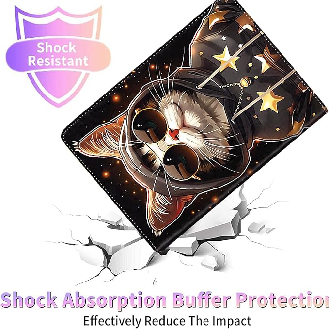 Case for New iPad (A16) 11th Generation 11 Inch 2025for iPad 10th Generation 2022 10.9 Inch Multi-Angle Stand Smart Cover Shockproof with Auto Wake/Sleep ，Starry Sky