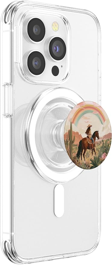 Aesthetic Western Cowgirl Riding Horse Vintage Country Theme PopSockets Adhesive PopGrip