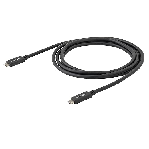 StarTech 3.3ft (1m) USB-C Cable 10Gbps 60W (3A) PD 8K 60Hz / 4K 144Hz USB-IF Certified Thunderbolt Compatible | USB-C to USB-C Thunderbolt 3 Compatible Reversible Connectors Sync and Back Up