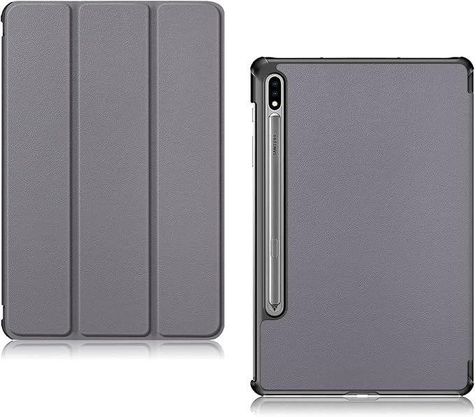 Case for Samsung Galaxy Tab S8 Plus 12.4 2022/S7 FE 2021/S7 Plus 2020 (SM-X800/X806/T730/T733/T736/T738/T970/T975/T976) Lightweight Tri-Fold Stand Thin Cover Auto Wake/Sleep Almond Blossom