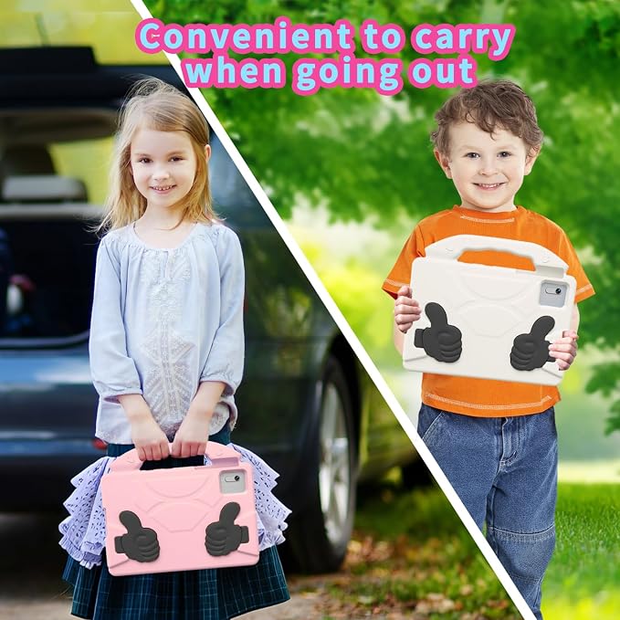 Kids Tablet Case with Built-in Kickstand and Handle Shockproof Cover Compatible with Lenovo Tab M10 FHD Plus 10.3Samsung Galaxy Tab A7/S6 Lite 10.4”Blue
