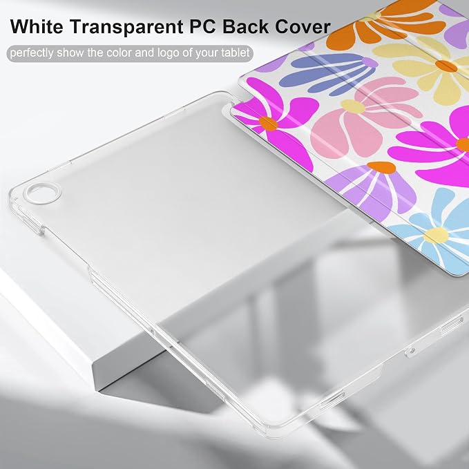 Case for Samsung Galaxy Tab A11 Plus A11+ 11 inch (2025/2026) &amp Tab A9 Plus A9+ 11 inch (2024/2023) Slim Smart Stand Cover with Translucent Hard Back Auto Wake/Sleep - Bear with Bows