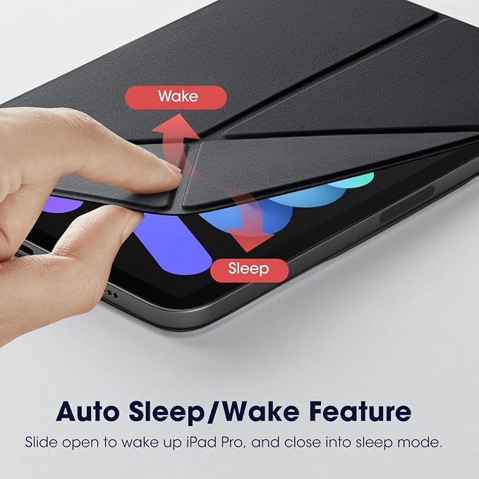 PITAKA for iPad mini A17 Pro Case 4 Intuitive Angles Folio2-Black | Portrait/Landscape Magnetic iPad mini 7 &amp iPad mini 6 Case with Pencil Holder Slim and Light iPad mini Case Auto Wake/Sleep