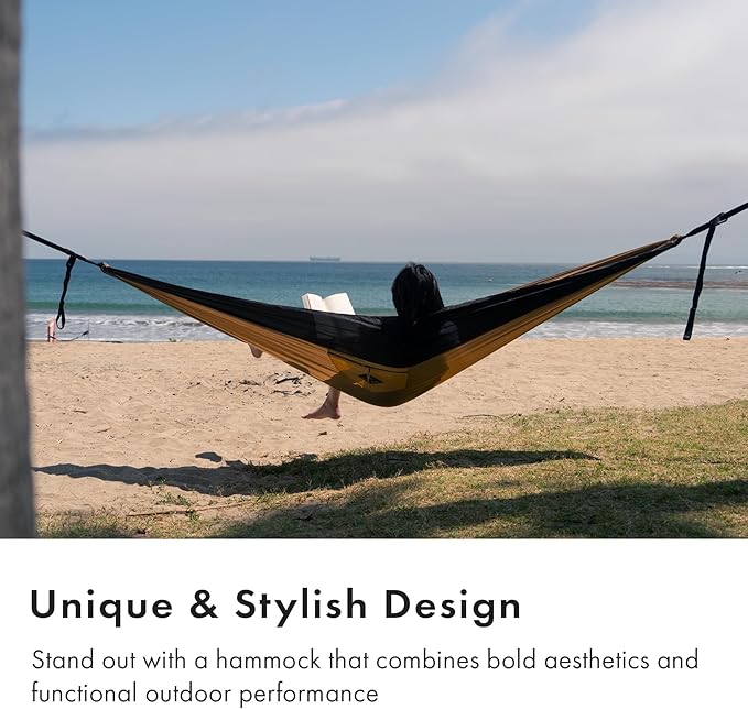 Suparpine II Hammock for Camping with Straps Included (Sand, Double)