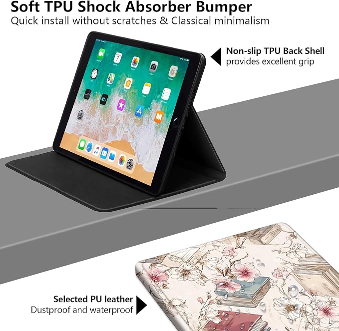 for iPad Air 13 Inch Case (M3/M2-2025/2024 Release) Slim iPad 13 Protective Case with Stand Hard Back Shell for iPad Air 13 Auto Wake/Sleep 1776 American Flag with Bullets
