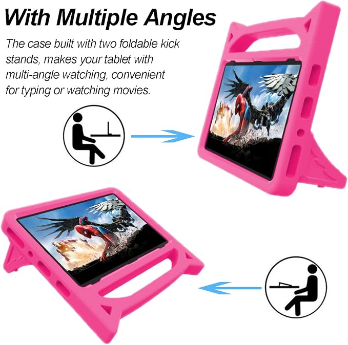 10 inch Tablet case for KidsLight Weight Shock Proof Handle Stand Kids Friendly.2023/2021 Release.Incompatible with TCL iPad Samsung 10in Tablet.(Black)