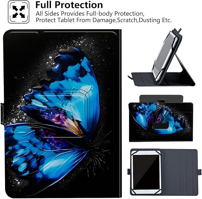 Universal Case for 10.6 inch 11 inch TabletUniversal Case for 10.6-11 Inch Touchscreen TabletSlim PU Leather Stand Folio Shell Cover with 360 Degree Rotatable Kickstand ViewingAbstract Sun Leaf