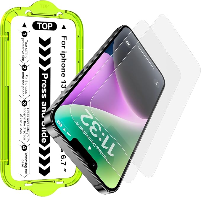 Esanik for iPhone 15 Pro Matte Glass Screen Protector [Auto-alignment] Anti-Glare &amp Anti-FingerprintAnti-ReflectionBubble Free Smooth as Silk 2 Pack 9H Glass Screen Cover