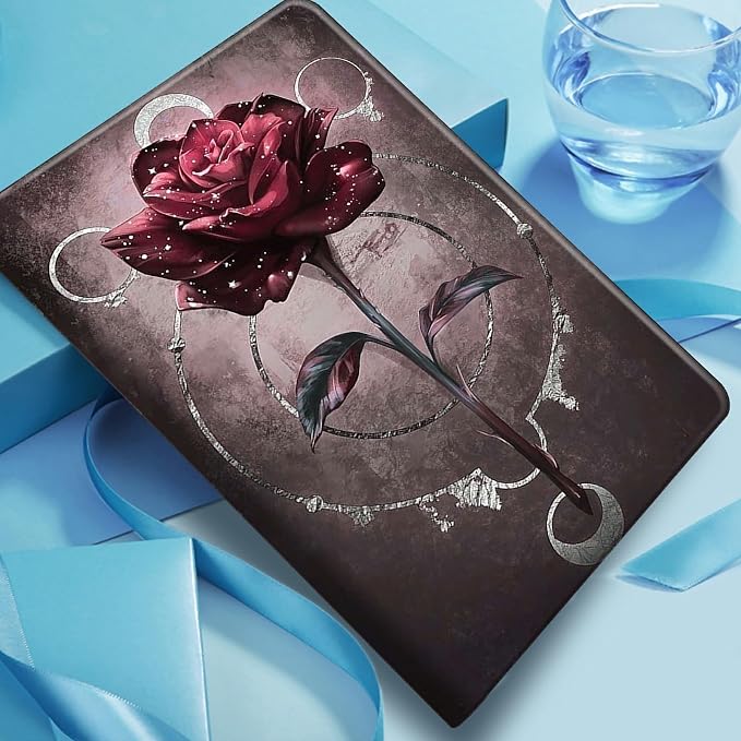 Case for Fire 7 Tablet &amp Fire 7 Kids (12th Gen 2022 Release) - Slim PU Leather Protective Smart Cover with Auto Sleep/Wake &amp Multi-Angle StandBlue Dandelion
