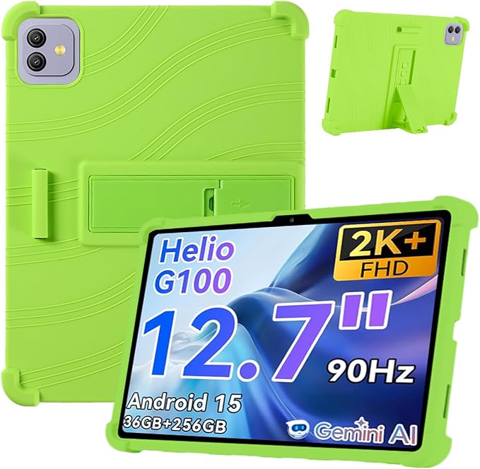 Case for Blackview Link 8 12.7-Inch Tablet – Shockproof Silicone Protective Cover with Kickstand Drop-Resistant Business Style (Black)