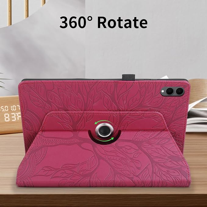 for Samsung Galaxy Tab S11 Ultra Case 14.6 inchFashion Embossing TechnologyMulti-Viewing AnglesSlim Light Shell CoverPU Leather+TPUCompatible with Samsung Galaxy Tab S11 UltraBlack