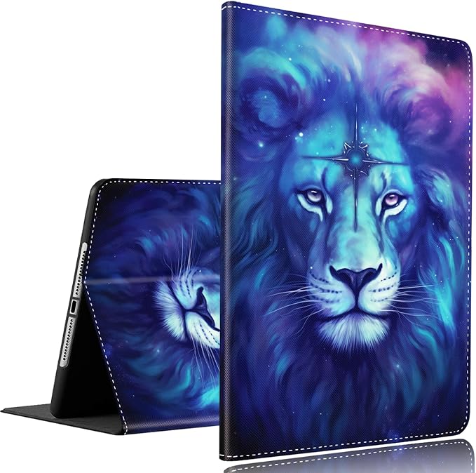 Vintage Floral Astronaut iPad 9th Gen Case - 10.2 Inch Standing Cover with Auto Sleep/Wake