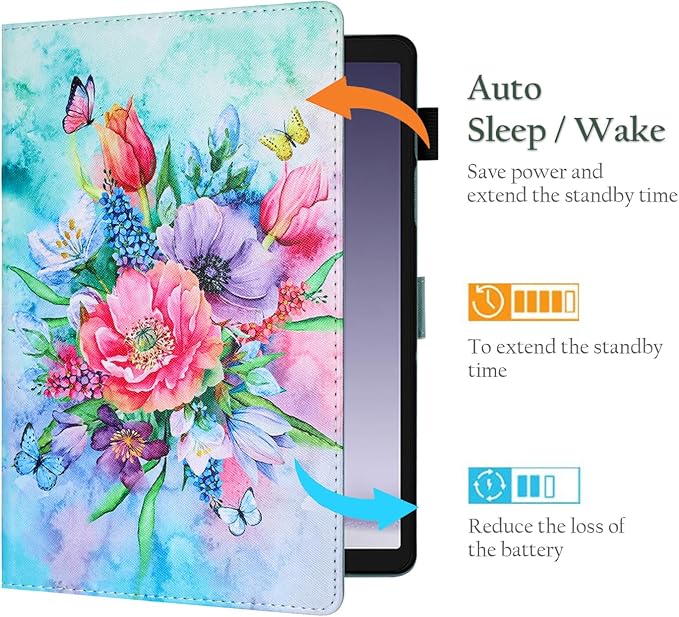 Fancity Case Fits Samsung Galaxy Tab A9/A11 Plus 11” 2025/2023 X210/X216 | Premium PU Leather Cover with Multi-Angles Pencil Holder Smart Wake Sleep for Galaxy Tab A9 A11 Plus X218 Beach