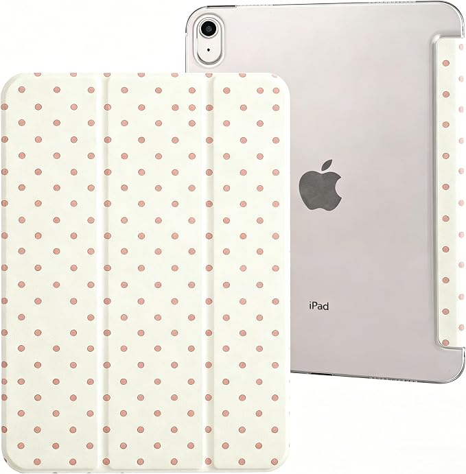 case for ipad 11th Generation11 Inch 2025 (A16 Chip) &amp 10th Gen 10.9 Inch 2022 - Slim Scratch-Resistant Hard PC Translucent Back Shell Smart Cover Wake/Sleep FunctionBlack Bow